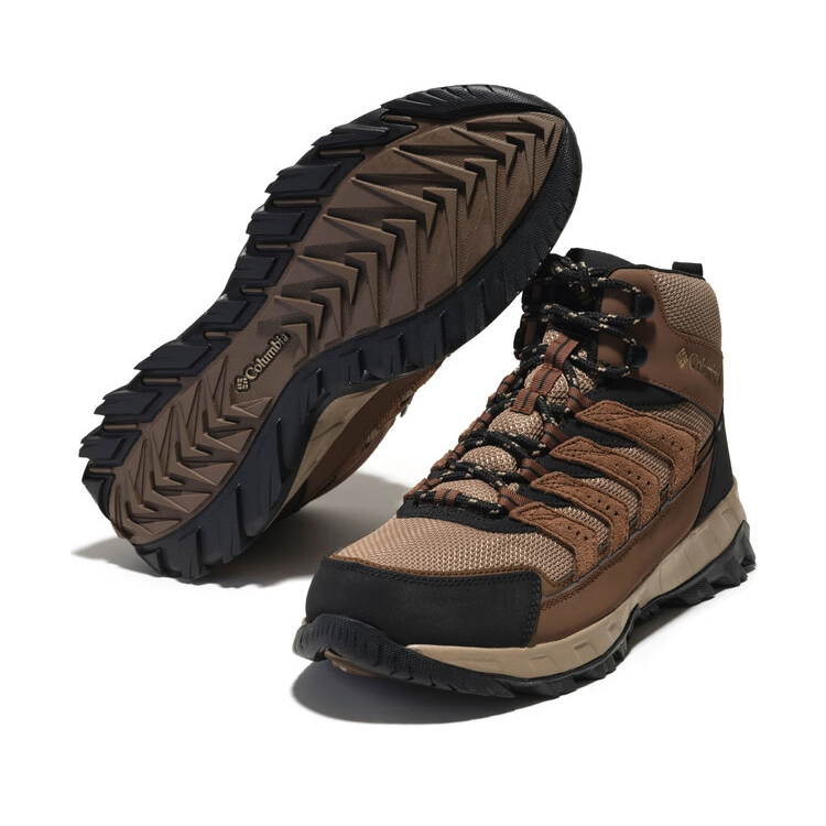 Columbia Hiking Textile, Synthetic Leather Waterproof And Breathable Lightweight High top Mountaineering Shoes Men’s