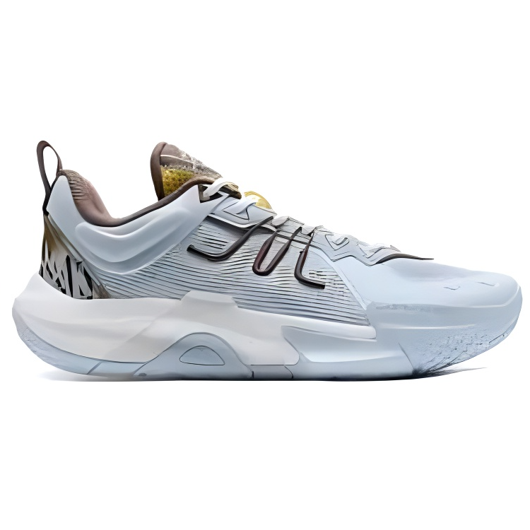 XTEP Slip Resistant Abrasion Resistant Low top Basketball Shoes Men’s Blue Brown