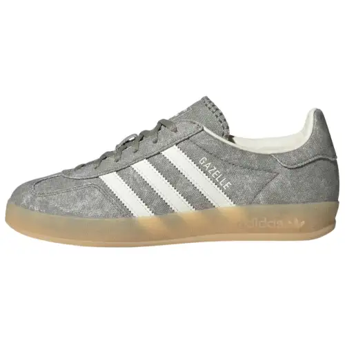 Gazelle Wmns Adidas Originals Indoor 'Silver Pebble Off White Canvas'