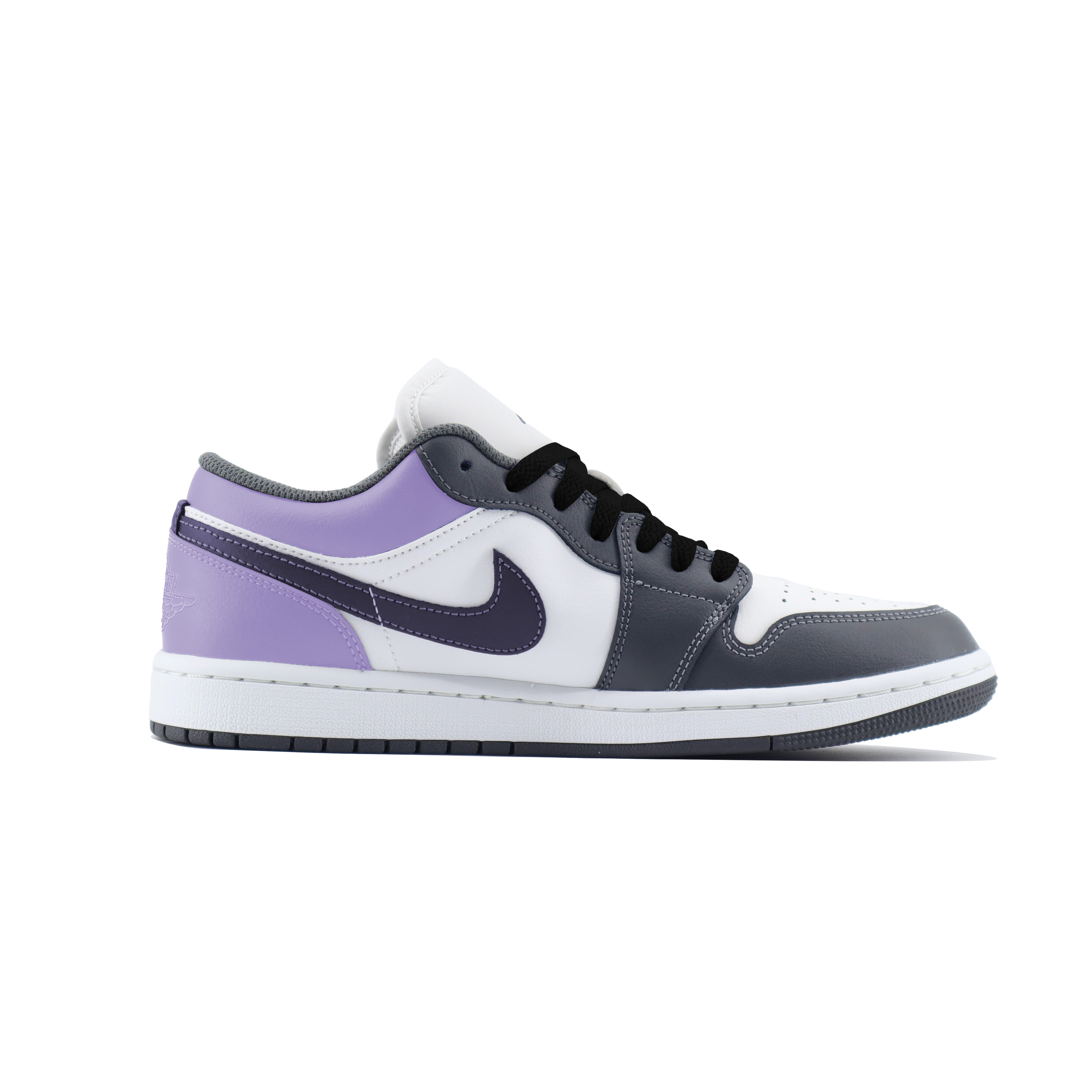 Jordan Air Jordan 1 Low Abrasion Resistant Low top Vintage Basketball Shoes Unisex White Purple Black