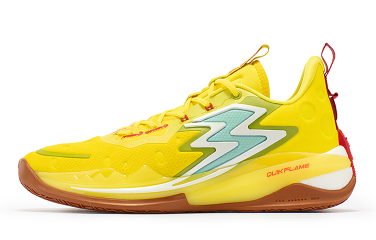 361° Big3 3.0 Pro SpongeBob Cushioning Slip Resistant Abrasion Resistant Coverage Low top Basketball Shoes Men’s Yellow