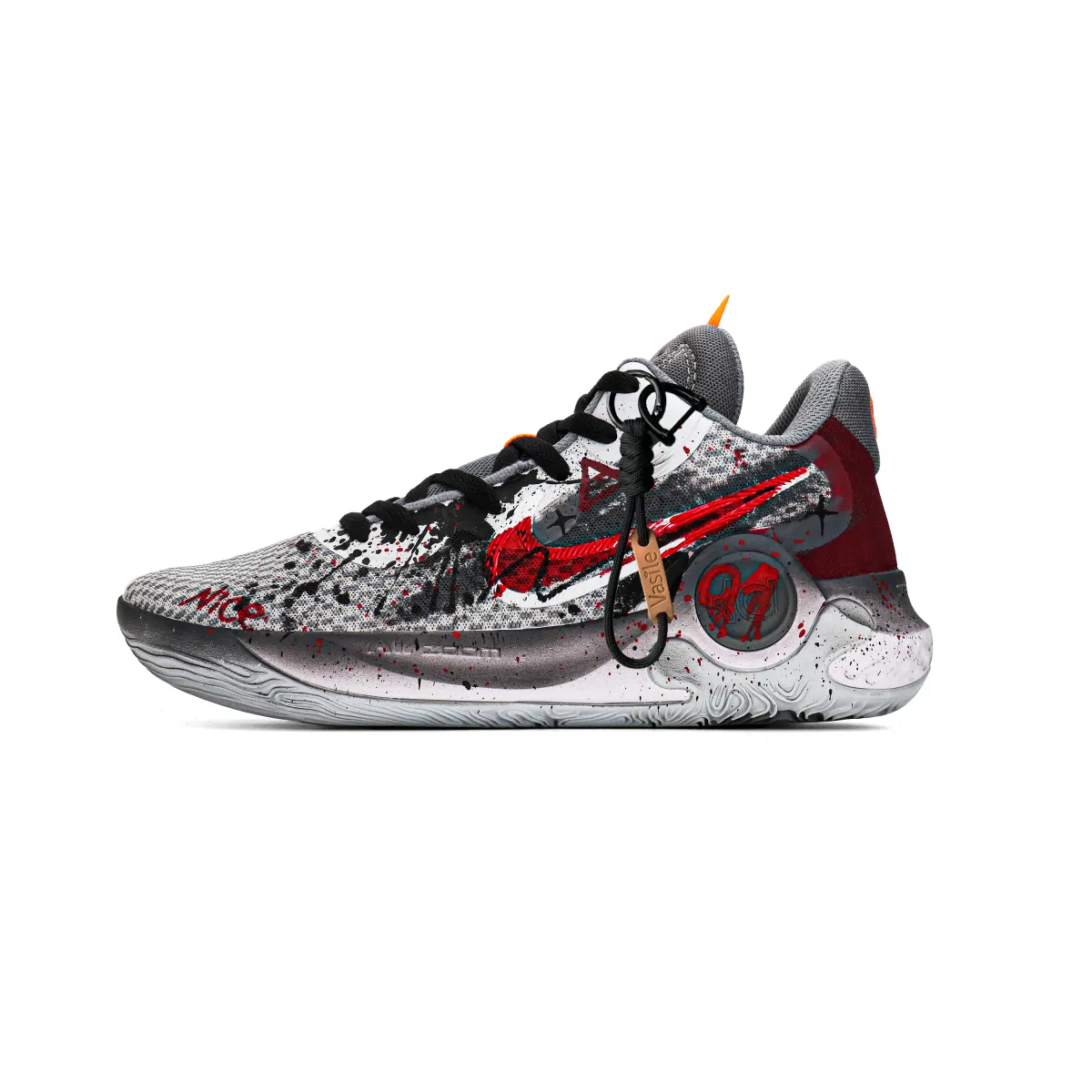 Nike KD Trey 5 IX Basketball Shoes Unisex Mid Top Black Red