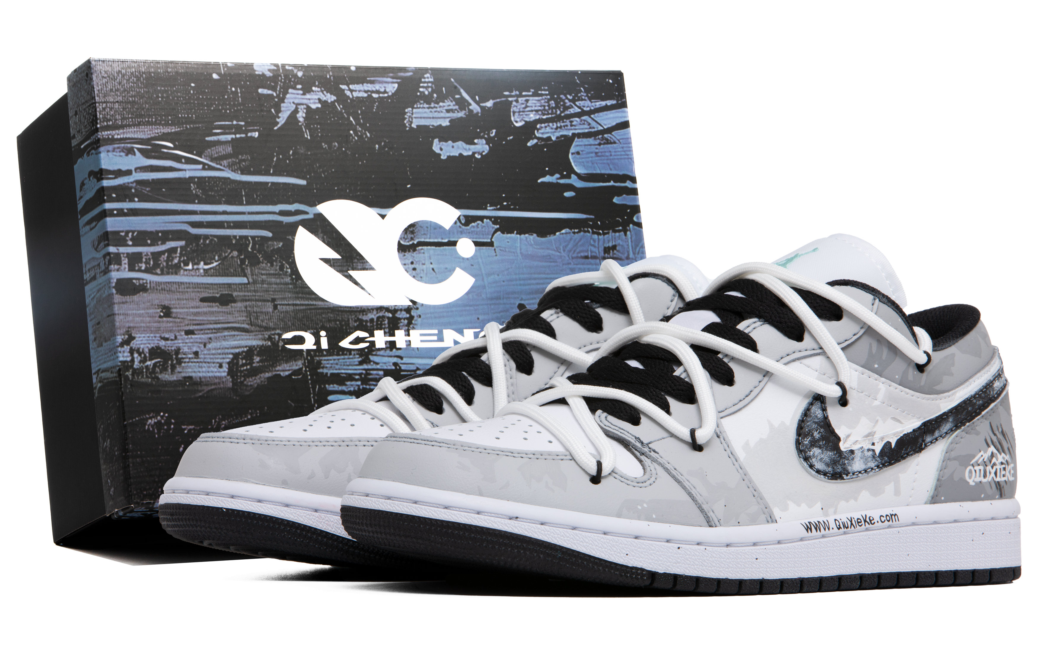 Jordan Air Jordan 1 LOW Snow Mountains Island Love Abrasion Resistant Breathable Abrasion Resistant Breathable Low top