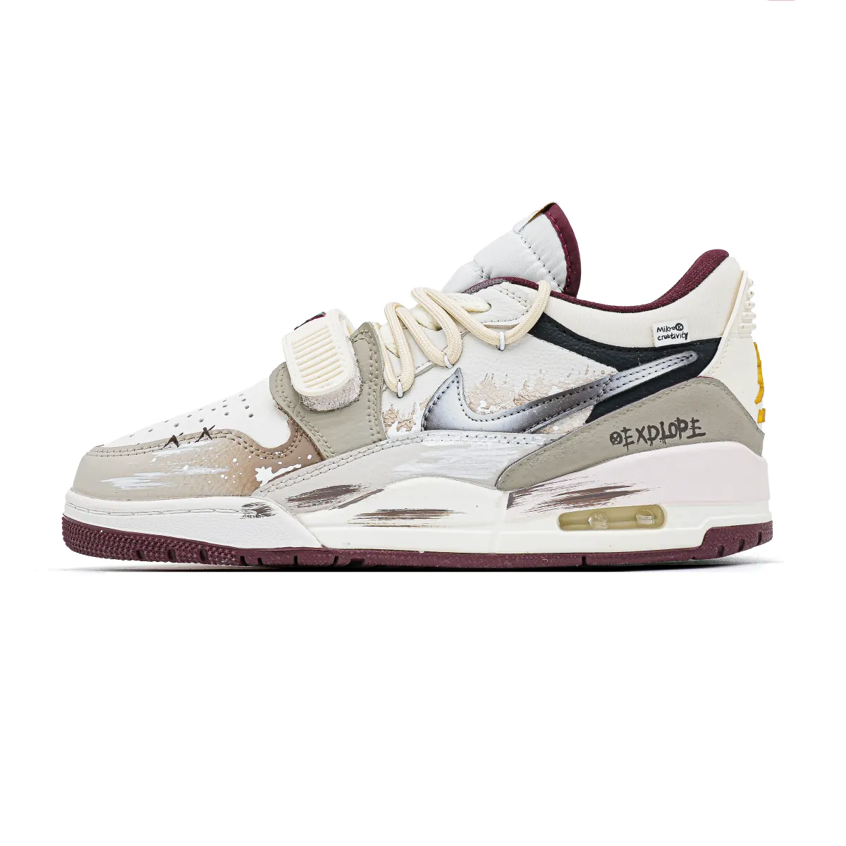 Jordan Legacy 312 Wild Exploration Leather Abrasion Resistant Abrasion Resistant Low top Vintage Basketball Shoes Men's