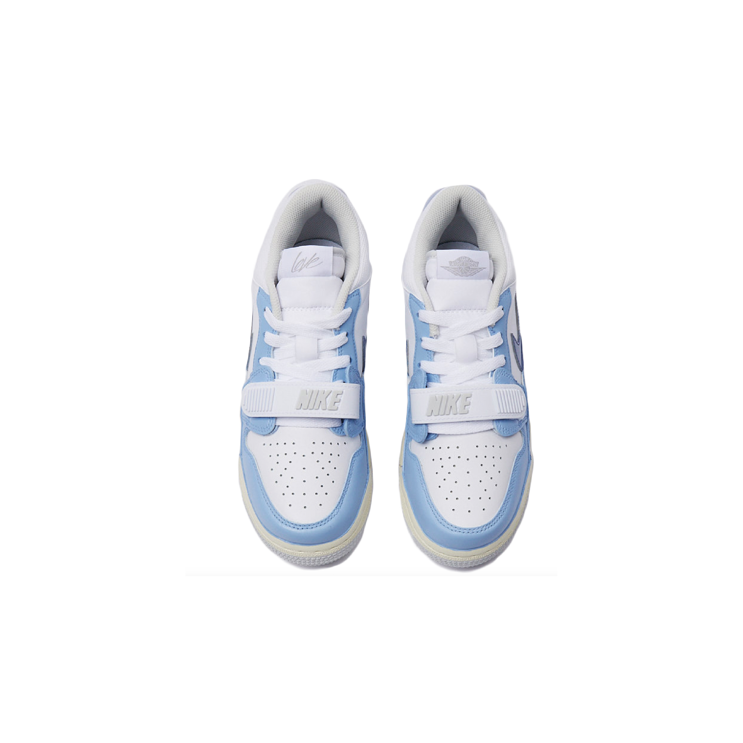Jordan Legacy 312 Cushioning Slip Resistant Cushioning Slip Resistant Low top Vintage Basketball Shoes GS Blue White