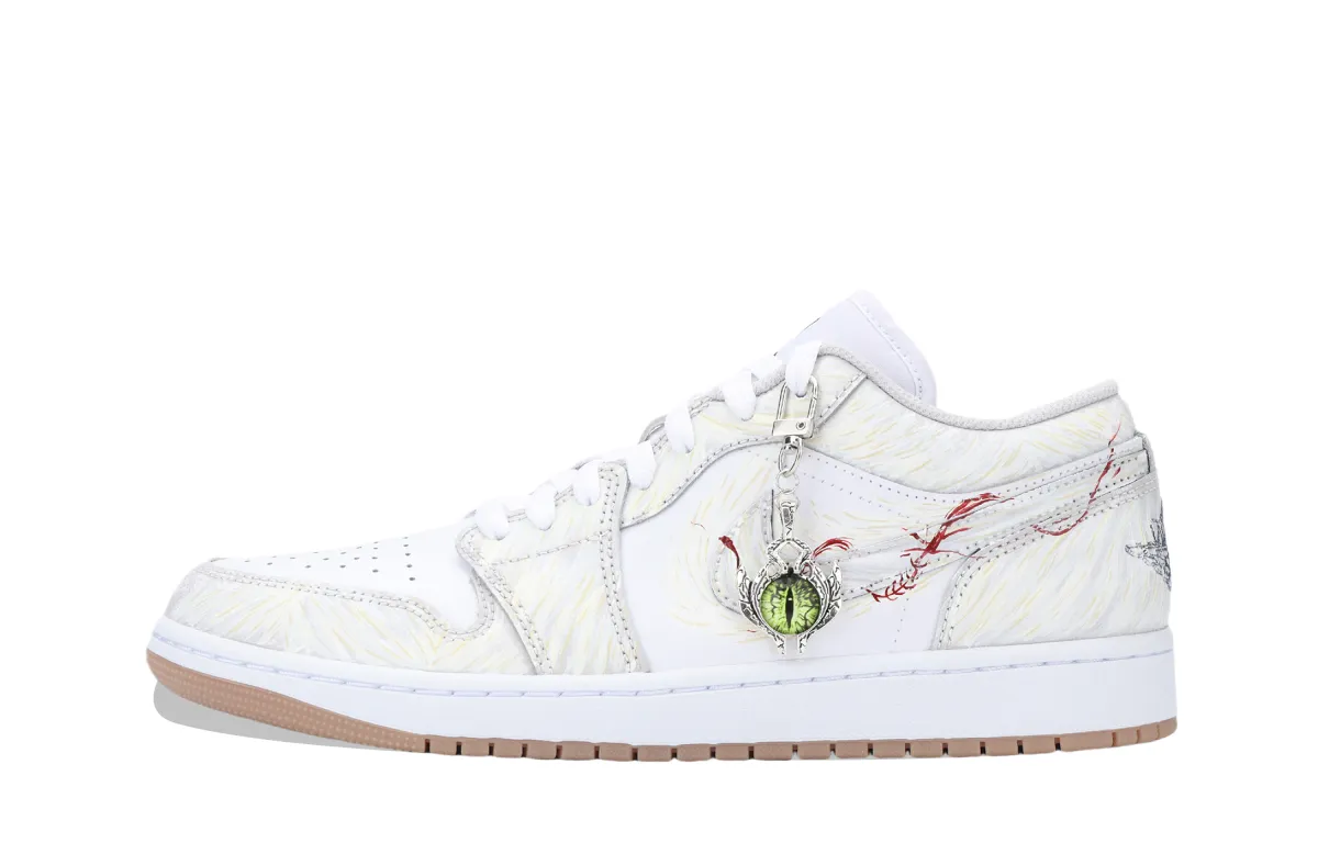 Jordan Air Jordan 1 The Gaze Of The Feathered Snake God Cushioning, Wear Resistant Low top Vintage Basketball Shoes