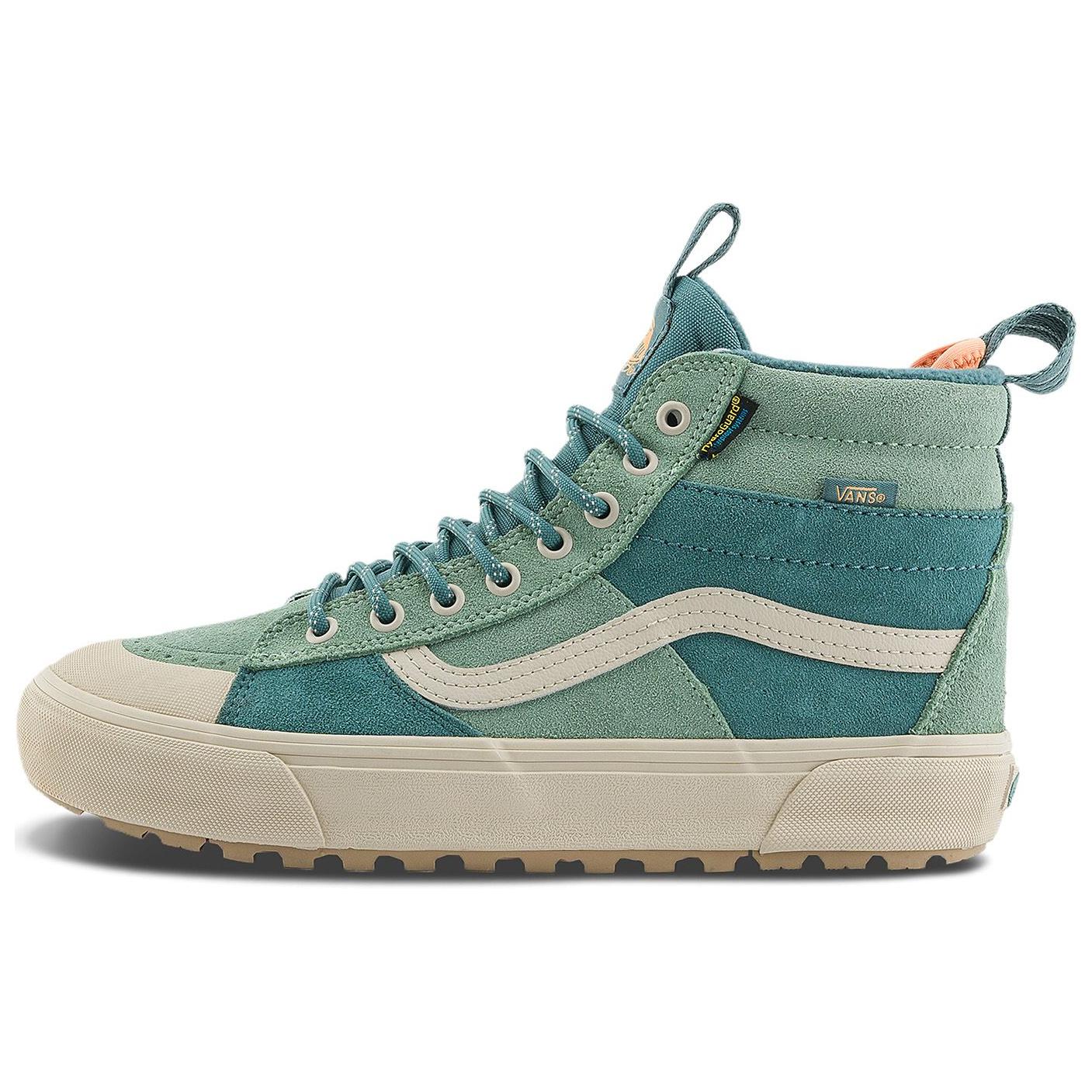 Vans SK8 HI WATERPROOF soft and comfortable high-top hiking shoes for men and women, green