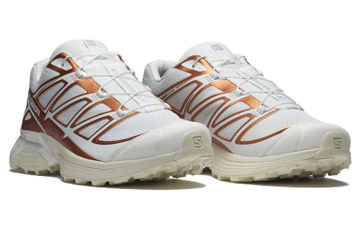 SALOMON XT Pathway Metallic Sneakers ‘White Ftw Copper Almond Milk’
