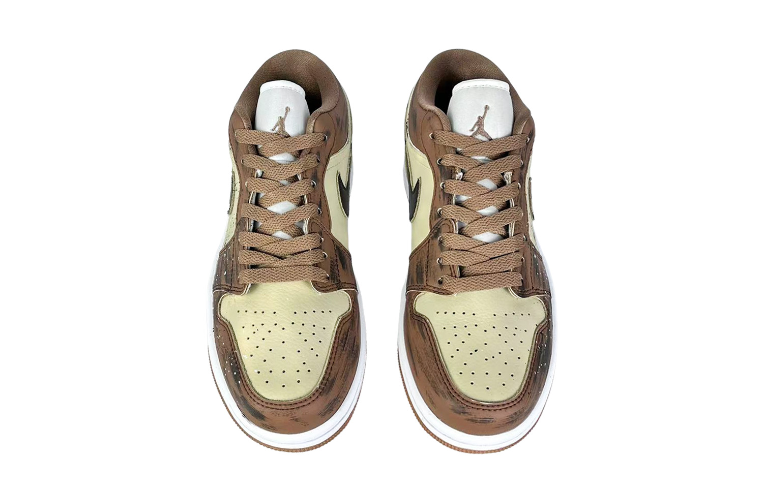 Jordan Air Jordan 1 Lucifer Abrasion Resistant Abrasion Resistant Low top Vintage Basketball Shoes Unisex Brown