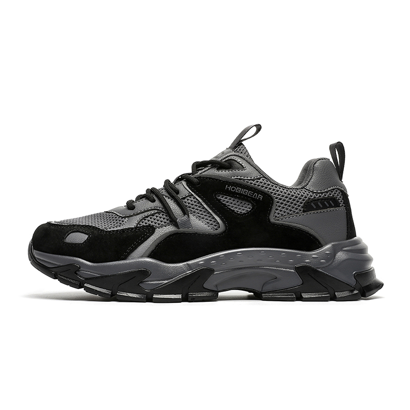 HOBIBEAR Textile, Synthetic Leather Slip Resistant And Breathable Low top Outdoor Shoes Men’s