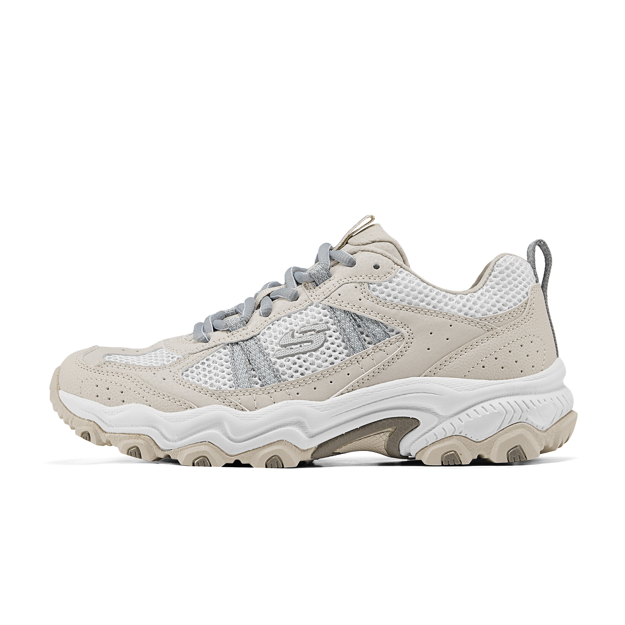 Skechers Breathable Support Abrasion Resistant Grip Low top Hiking Shoes Women’s Gray White