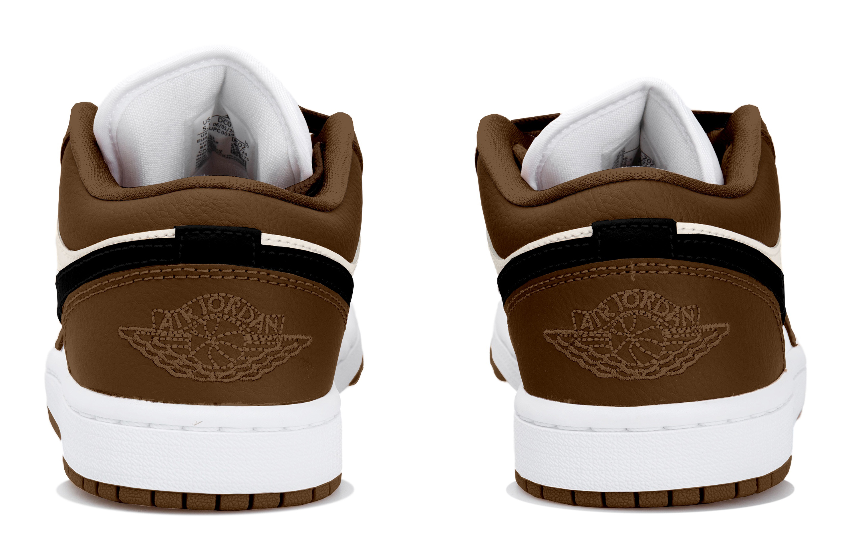 Jordan Air Jordan 1 Slip Resistant Abrasion Resistant Low top Vintage Basketball Shoes Women’s Beige Black Beige