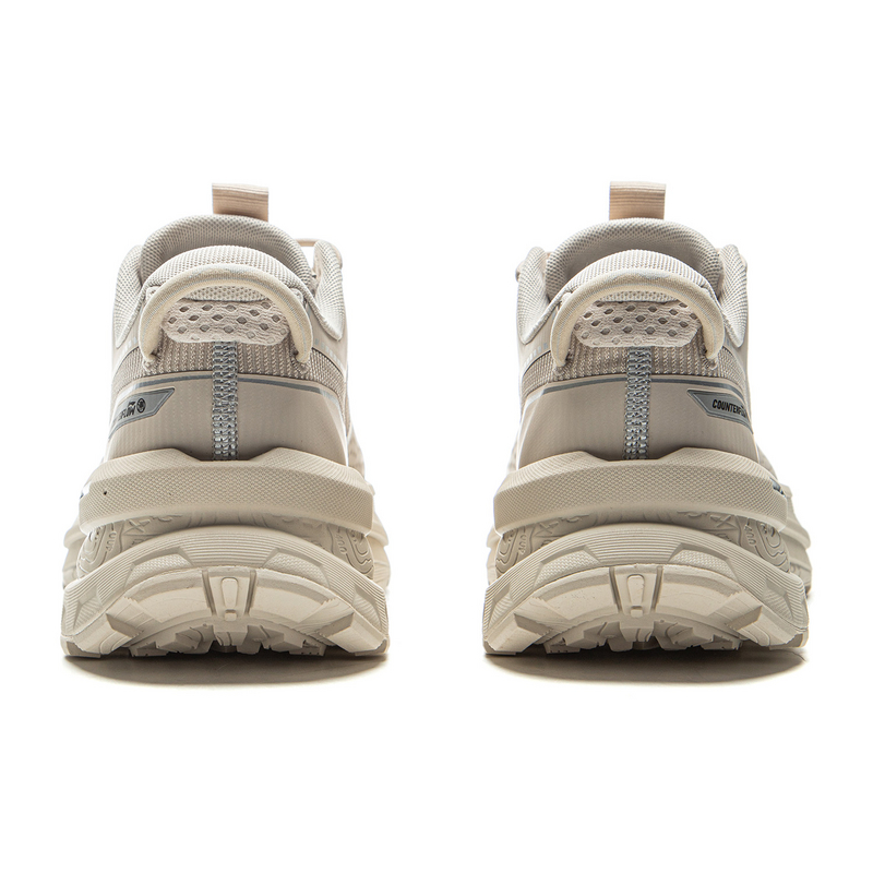Li Ning Outdoor CF Tracing, Xingchuan TPU Low top Hiking Shoes Unisex Gravel White Gray