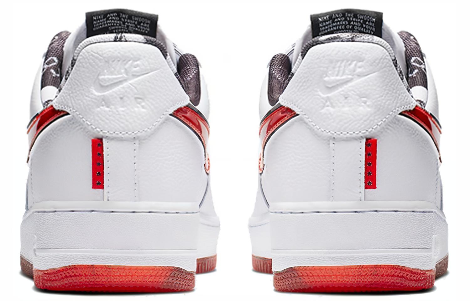 Кроссовки Nike Air Force 1 07 LV8 HBL (бело-красные) — фото 4