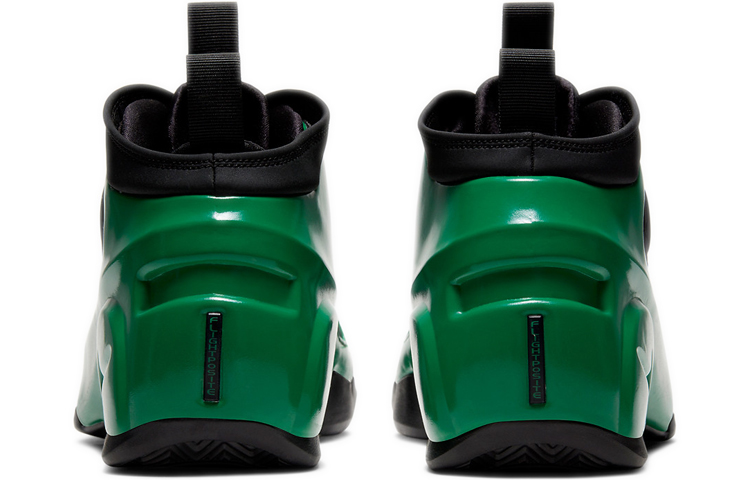 Мужские кроссовки Nike Air Flightposite 2 (черно-зеленые) — Чёрныйзелёный — фото 4