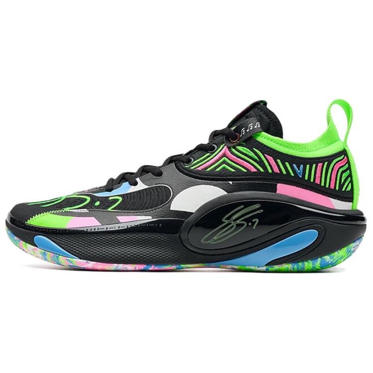 XTEP Jeremy Lin 6 Wear resistant And Lightweight Low top Basketball Shoes Men’s Black Green