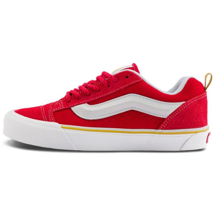 Кеды Vans Knu Skool (красно-белые)