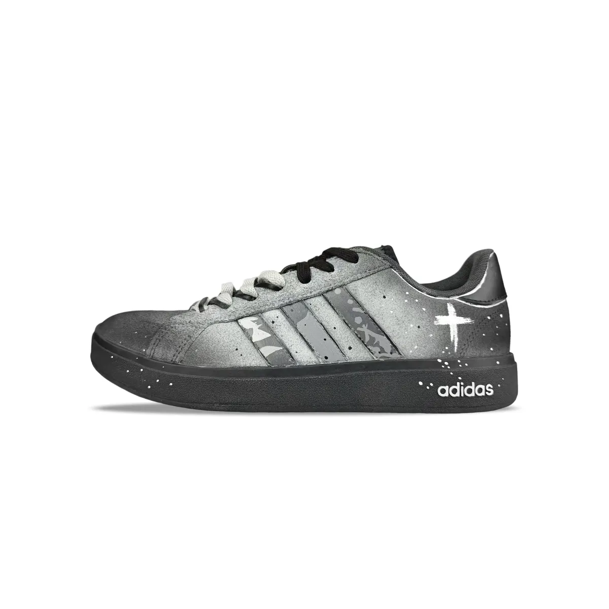 Adidas Grand Court Base 00s BNK Black White World Abrasion Resistant Abrasion Resistant Low top Skateboard Shoes Unisex