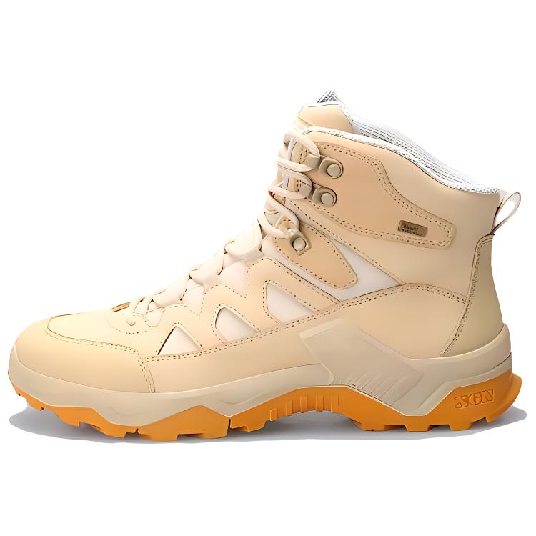 XGN Cow Leather, Textile Slip Resistant, Abrasion Resistant, Waterproof High top Hiking Shoes Men’s