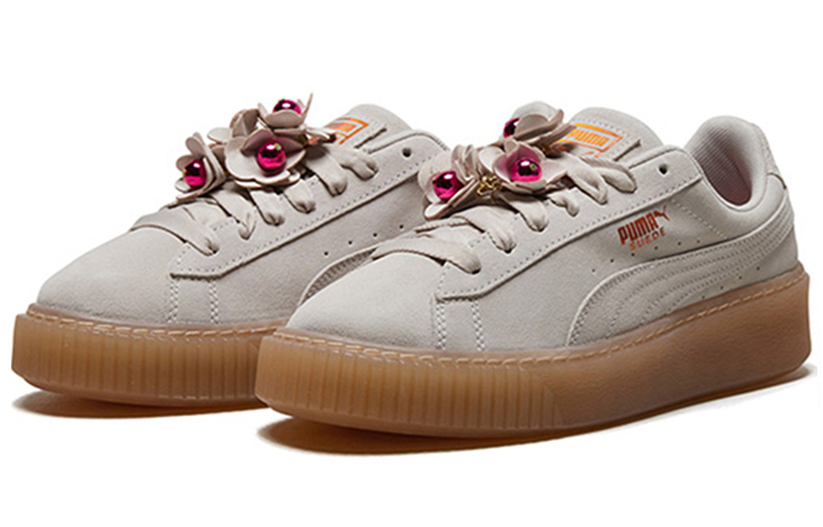 Женские кеды PUMA Platform Flower Tassel (молочные) — Молочный — фото 3