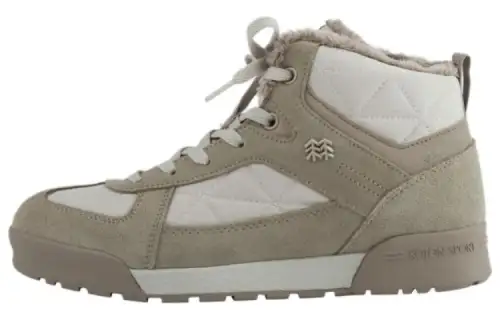 KOLON SPORT Leather Slip Resistant Mid top Skateboard Shoes Women's Beige