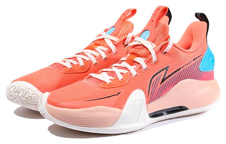Li Ning Speed 7 Slip Resistant Abrasion Resistant Cushioning Low top Basketball Shoes Men’s Camellia Red