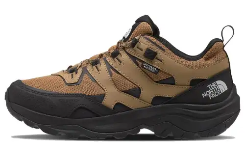THE NORTH FACE Slip Resistant, Abrasion Resistant, Waterproof Grip Low top Hiking Shoes Men's Brown Black