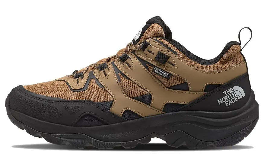 THE NORTH FACE Slip Resistant, Abrasion Resistant, Waterproof Grip Low top Hiking Shoes Men's Brown Black