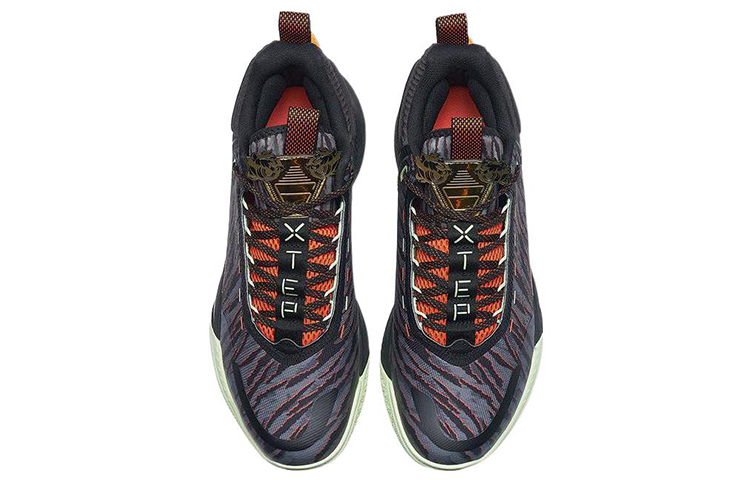XTEP Levitation 6 Basketball Shoes Men’s Mid Top Black/Orange