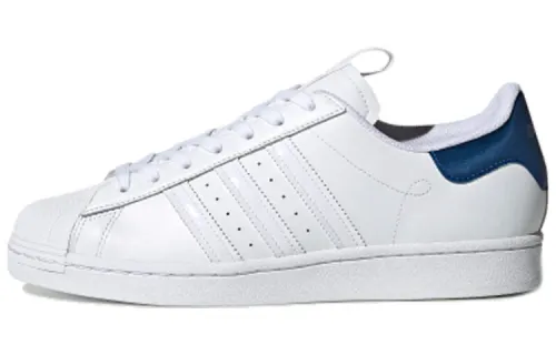 Adidas Originals Superstar Retro Low Top Skate Shoes Unisex White Blue