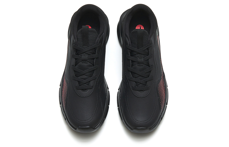 Anta Textile, Synthetic Leather Cushioning Slip Resistant Abrasion Resistant Low top Training Shoes Men’s Black Red