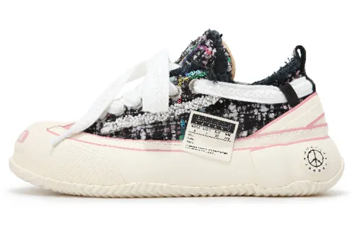 VESSEL G.o.p. 2.0 Marshmallow Lows 'Black Tweed' Low top Canvas Shoes Unisex Black White