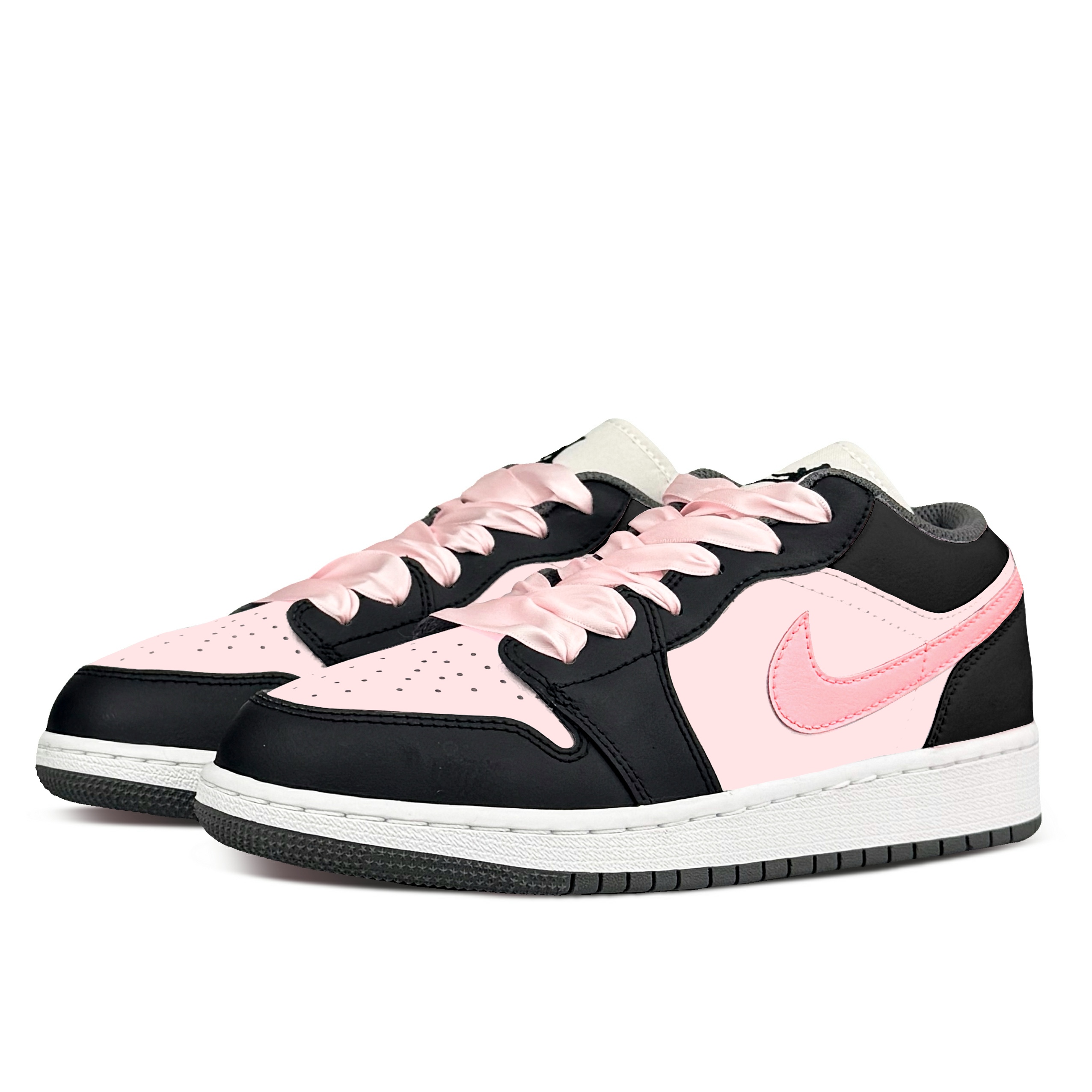 Jordan Air Jordan 1 Low top Vintage Basketball Shoes Women’s Black Pink