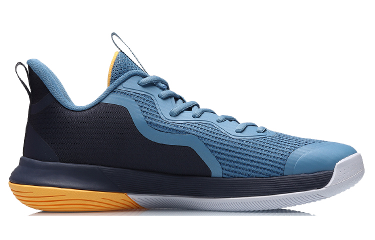 Li Ning Flash Basketball Shoes Men's Low Top Blue/Black/Yellow