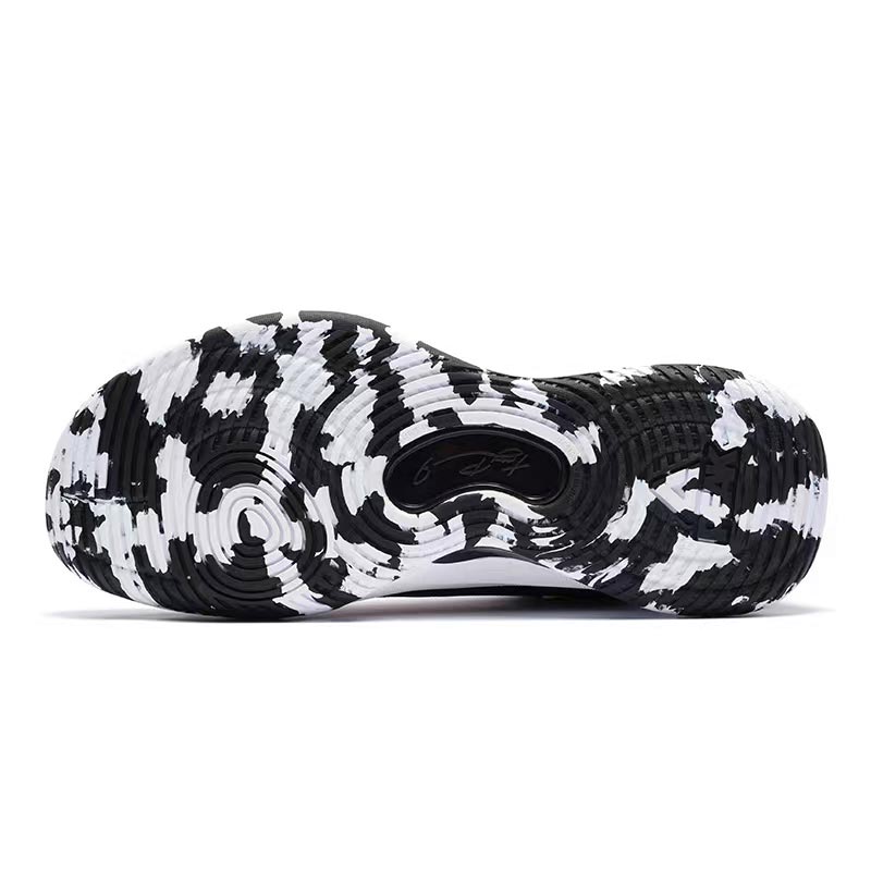 PEAK Cavalry 2 Textile, Synthetic Leather Cushioning, Wear Resistant Mid top Basketball Shoes Men’s Black