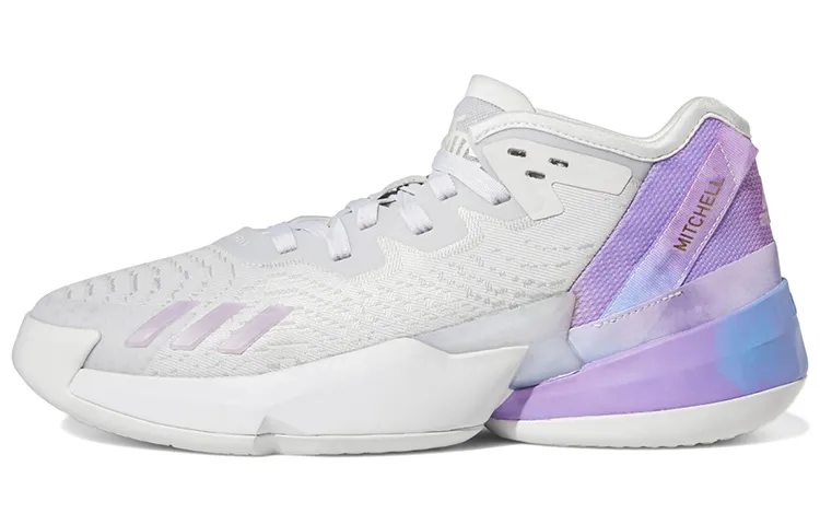 Adidas D.O.N. Issue #4 Slip Resistant Abrasion Resistant Low top Basketball Shoes Unisex Gray Purple