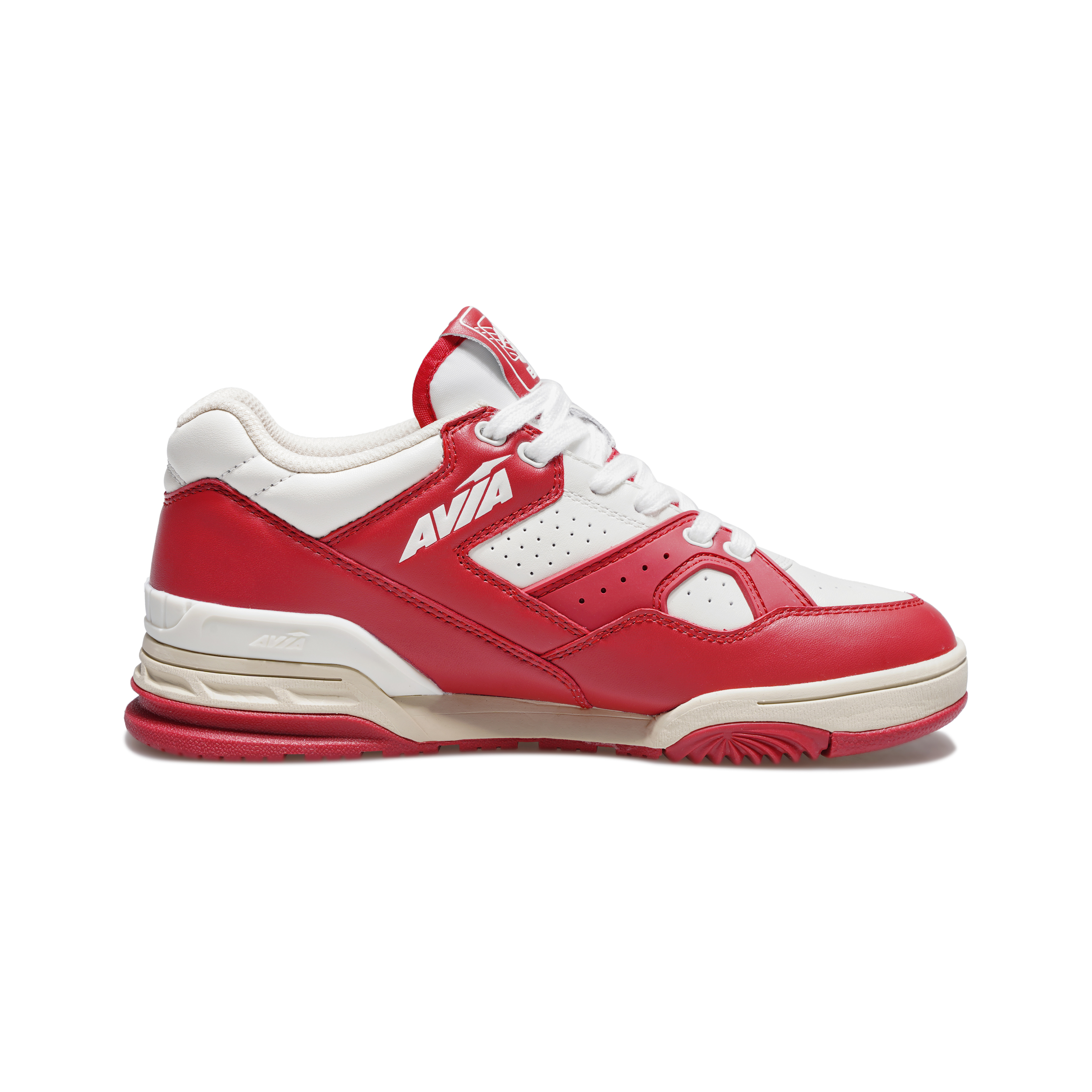 AVIA 855L Cow Leather Cushioning Abrasion Resistant Slip Resistant Low top Vintage Basketball Shoes Women’s Red White
