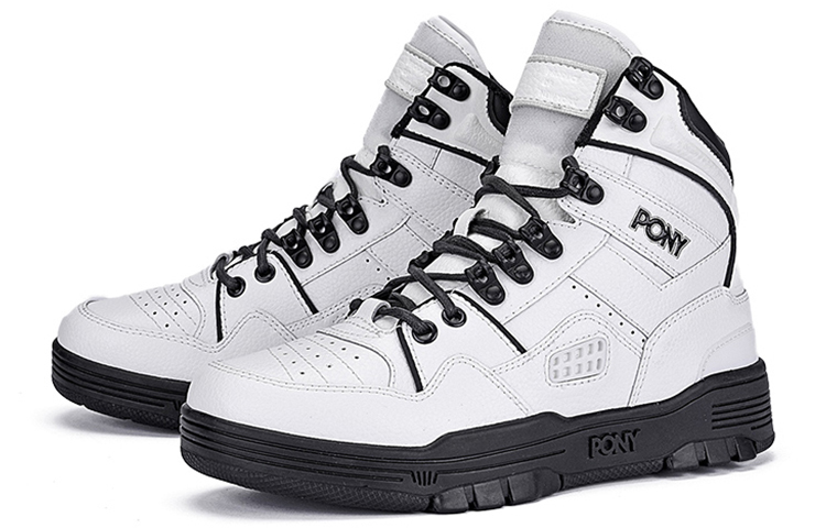 Pony M100 High top Vintage Basketball Shoes Women’s White Black