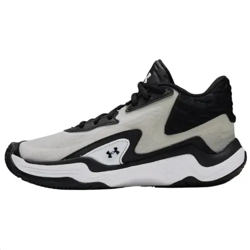 Under Armour Spawn 7 Mid top Basketball Shoes Unisex Black White