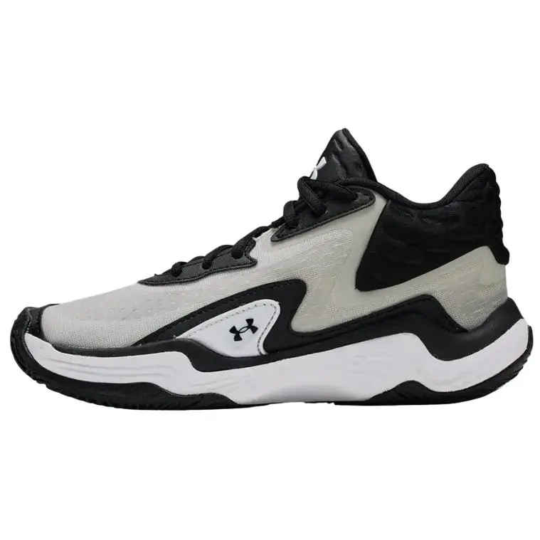 Under Armour Spawn 7 Mid top Basketball Shoes Unisex Black White