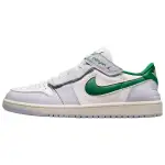 Jordan Air Jordan 1 Slip Resistant Abrasion Resistant Low top Vintage Basketball Shoes Unisex Gray Green
