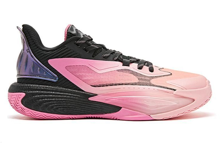 QIAODAN Prickle 7.0 Cushioning, Wear Resistant Low top Basketball Shoes Men’s Pink Black