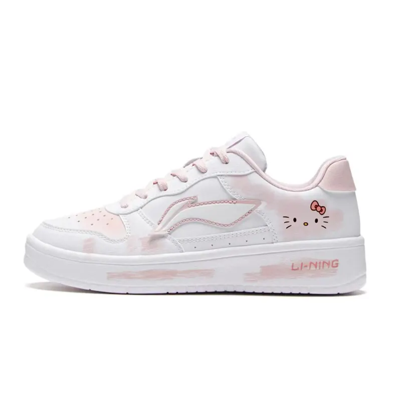 LiNing Pontoon Boats Slip Resistant, Abrasion Resistant, Lightweight Low Top Skateboard Shoes Women's Pink
