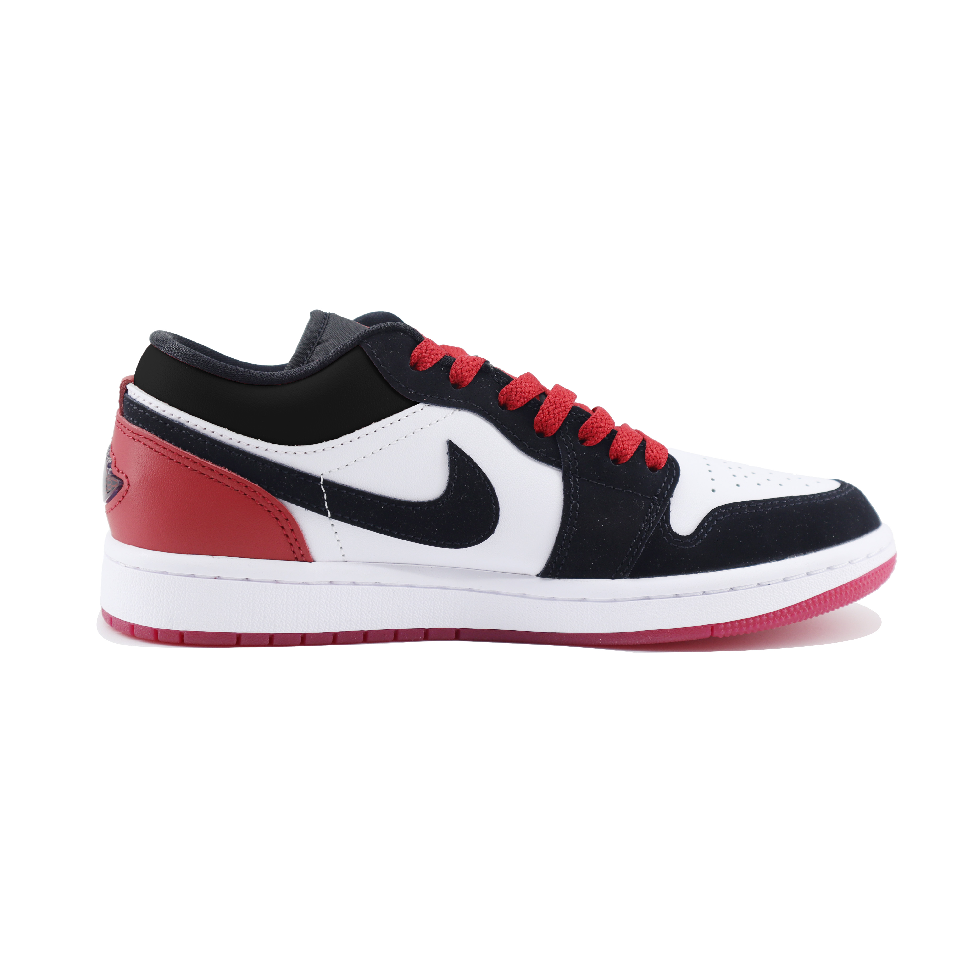 Jordan Air Jordan 1 ‘White Black Gym Red’ Slip Resistant Abrasion Resistant Low top Vintage Basketball Shoes Unisex