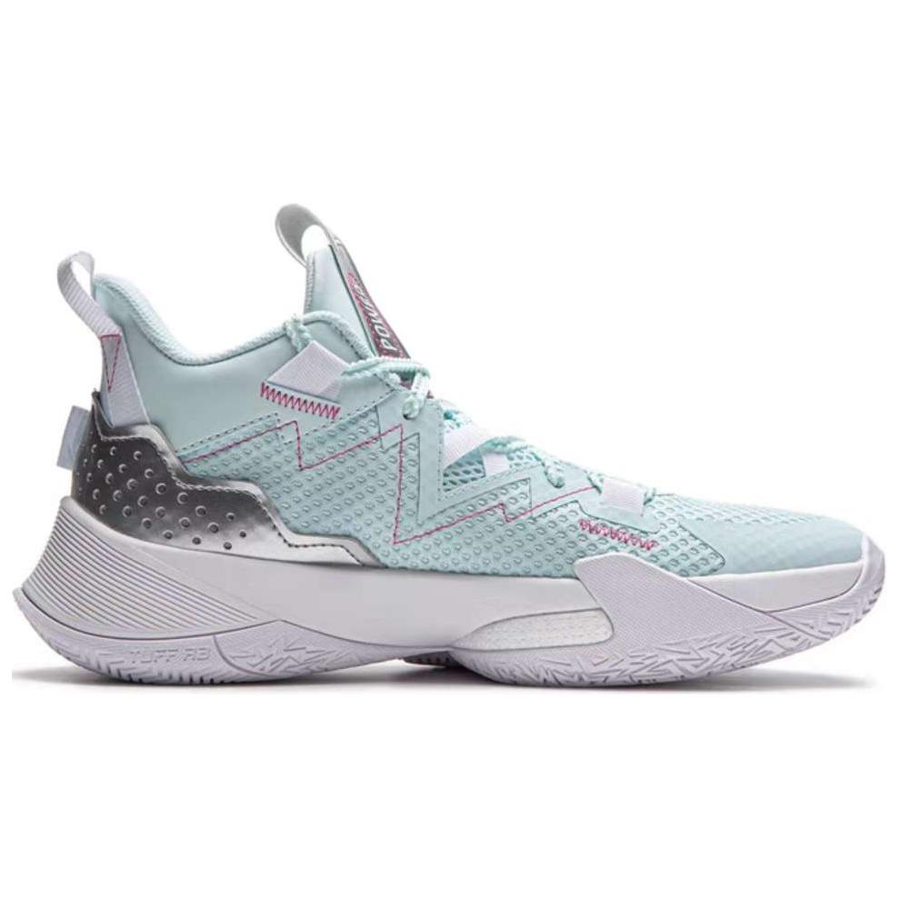 Li Ning Power Comfortable And Trendy Slip Resistant And Breathable Low top Basketball Shoes Men’s Blue Green