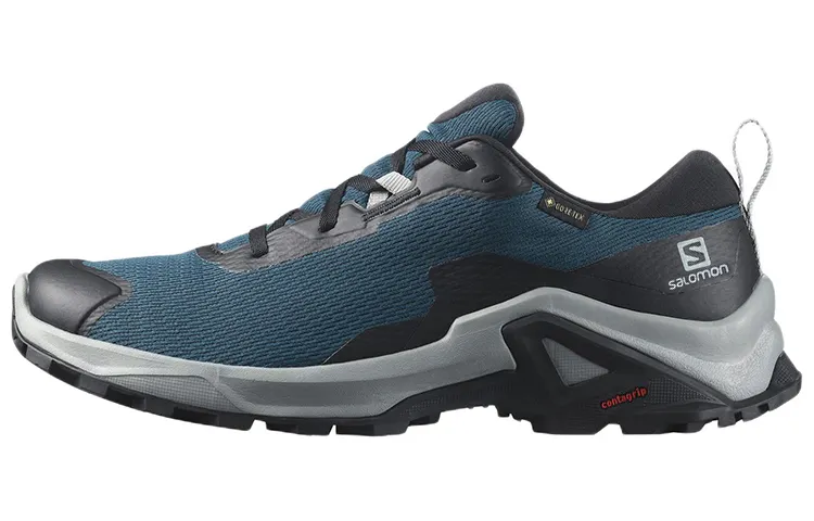 SALOMON Gore Tex Mountaineering & Hiking Shoes Men's Low Top Blue/Black