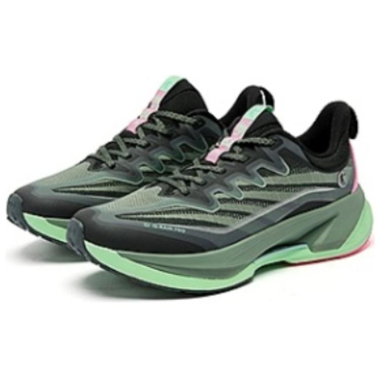 QIAODAN Mountaintop Fabric Slip Resistant Abrasion Resistant Low top Hiking Shoes Men’s Gray Black Green