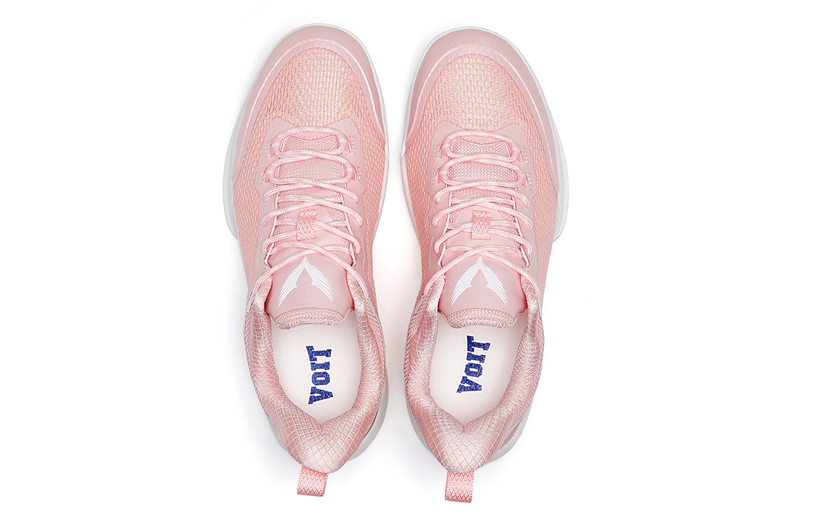 VOIT Shock Absorbers Slip Resistant Breathable Low Top Basketball Shoes Unisex Pink