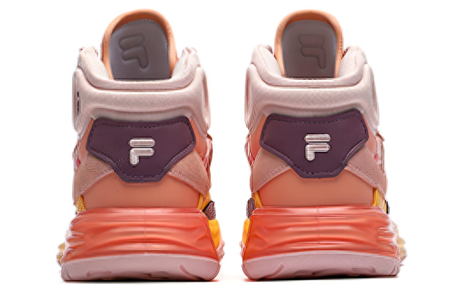 FILA FUSION FX 22 Cushioning Abrasion Resistant Support Mid top Vintage Basketball Shoes Women’s Peach