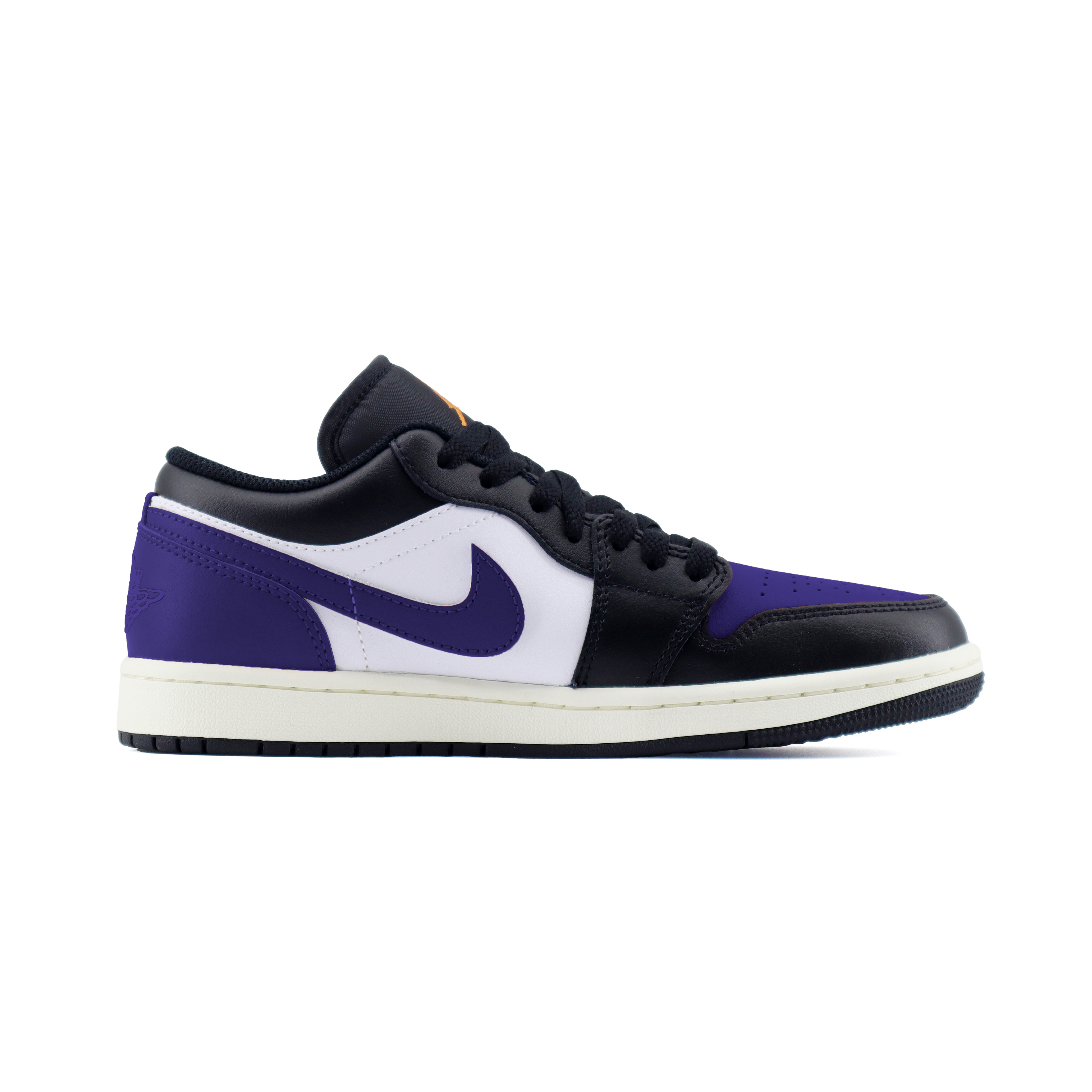 Jordan Air Jordan 1 Fashion Trend Abrasion Resistant Low top Vintage Basketball Shoes Unisex Black Purple